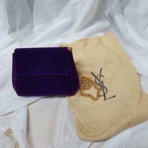 Purple Velvet Clutch/ Purse
